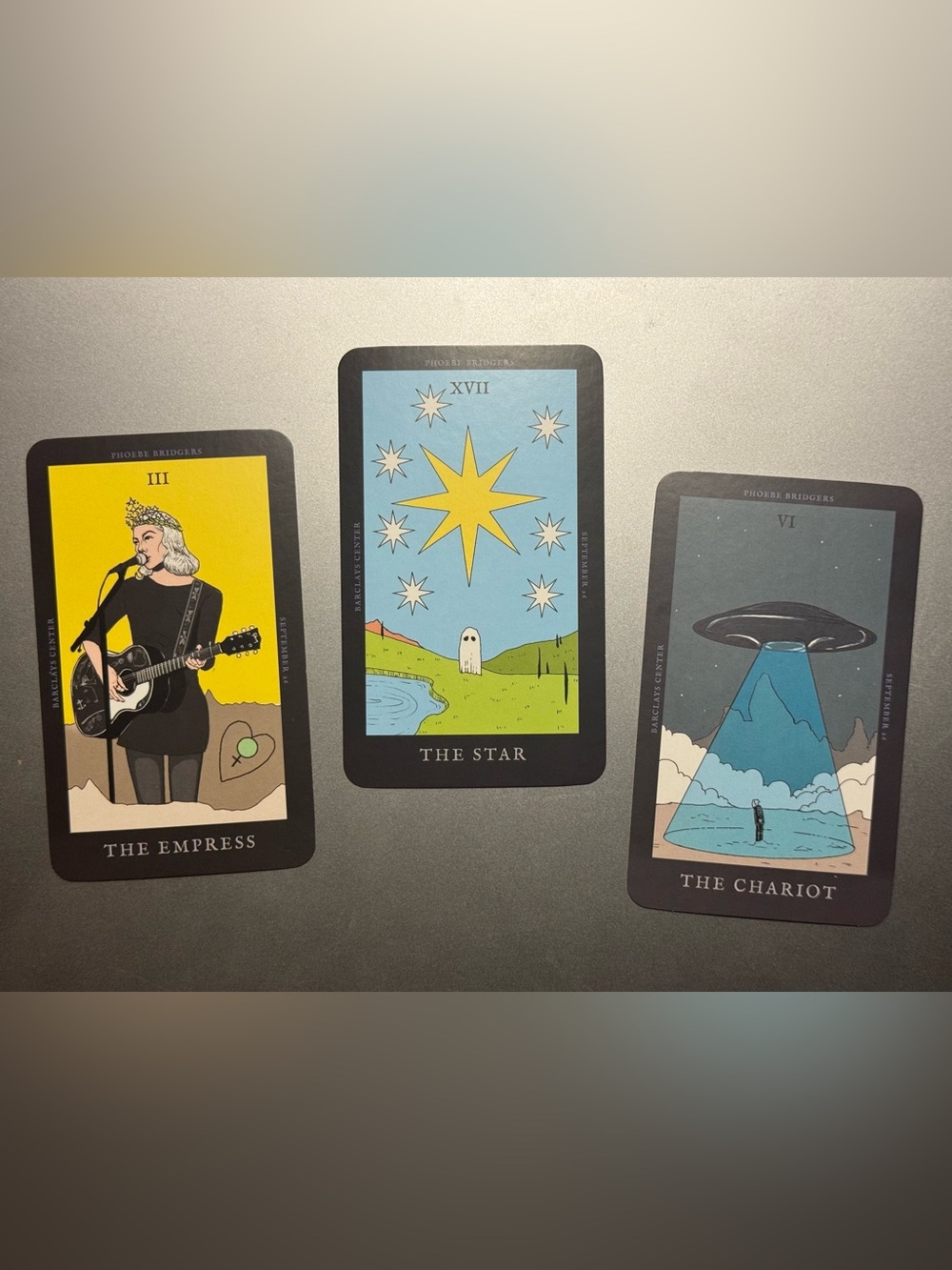 Phone Bridgers Barclays Night Three Tarot Cards